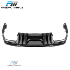 Fz-bld-fm24c4p-gbk Freemotor802 Fits 24-25 Mustang Competition Gloss Black Pp Rear Bumper Diffuser Lip Spoiler