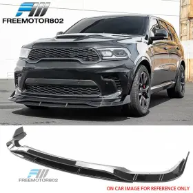 Fz-blf-ddur21hcik4p-gbk Freemotor802 Front Bumper Lip For 21-26 Dodge Durango Hellcat Gloss Black Spoiler Bodykit 4pc