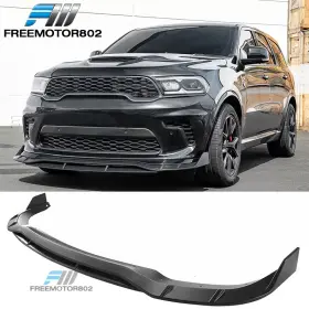 Fz-blf-ddur21hcik4p-mbk Freemotor802 For 21-24 Dodge Durango Hellcat Front Bumper Lip Matte Black Spoiler 4pc Trim