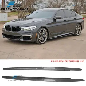 Fz-bls-bg30mtmp-cfl Freemotor802 Fits 17-23 Bmw G30 F90 M5 M Sport Side Skirts Mp Rocker Panels Carbon Fiber Look