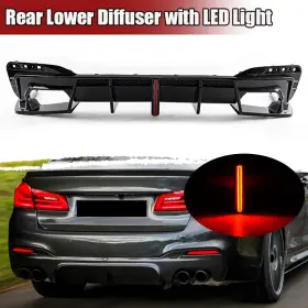 At19034104 Fresh Eyes 2020 Rear Bumper Diffuser Lip Kit For Bmw G30 G31 G38 M550i 2017-2023 2018 Black Us