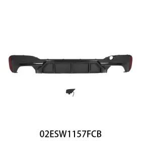 Alo465687 G-plus Fit For 2017-2023 Bmw G30 5 Series With M Sport M5 Style Rear Diffuser Carbon Look