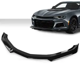 Alo548625 G-plus Fit For 16-2021 Chevrolet Camaro 1le Style Front Bumper Lip Splitter Gloss Black