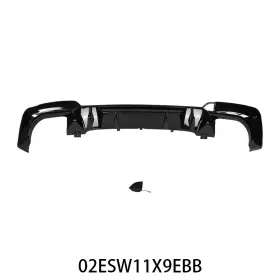 Alo551120 G-plus Rear Bumper Diffuser Fit For 2018-2021 Bmw G01 X3 M40i M-sport Gloss Black