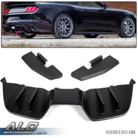 Alo596163 G-plus Fit For 2015-2017 Ford Mustang Premium Rear Black Abs Bumper Lip Diffuser Body