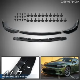 Alo596392 G-plus Fit For 2015-2020 Dodge Charger Srt V2 Style Front Bumper Lip Body Kit Black