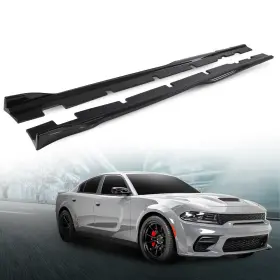 Alo922356 G-plus Body Kit Carbon Look Side Skirts Rocker Panel Fit For 15-23 Charger Widebody