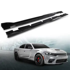 Alo998125 G-plus Body Kit Glossy Black Side Skirts Rocker Panel Fit For 15-23 Charger Widebody