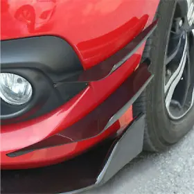 6163 Geartronics Carbon Fiber Front Bumper Canards Diffuser Lip Splitter Fins For Universal Gvunq