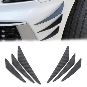 Gk191 Gkmow Pack-6 Car Spoiler Canards Kit Universal Auto Front Bumper Lip Splitter