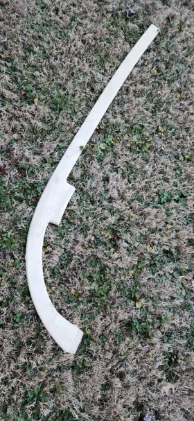 3796541 Gm 1962 Corvette Side Fender Bonding Strip - White Fiberglass Lh New 62