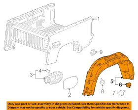 22893879 Gm Oem 15-22 Canyon Colorado Pick Up Box Assembly-wheelhouse Liner