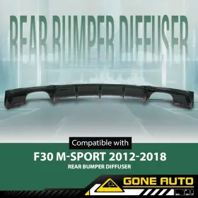 Ga289266 Gone-auto Rear Bumper Diffuser Lip Fit For 2012-2018 Bmw 3 Series F30 F31 M-sport Black
