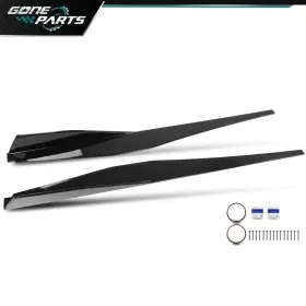 Gps0815 Goneparts Fit For 2020-2023 Corvette C8 5vm Style Gloss Side Skirts Extension Panel Black