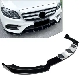W213 Goodcde 420018127672 Us Front Bumper Lip Splitter Spoiler Fit Benz E Class E260 E300 16-20 Black