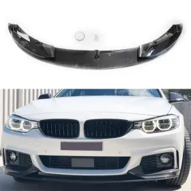 Goodcde 550743647487 Us For Bmw F32 F33 F36 4 Series M Sport 2014-2020 Front Bumper Lip Carbon Look