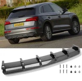 42343 Goodfitment Carbon Fiber Rear Bumper Diffuser Splitter Spoiler Lip Fins For Audiq3 Q5 Q7 Q8