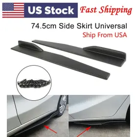 Goodpartscenterus 311000522967 Carbon Fiber Side Skirts Rocker Splitters Diffuser Winglet Wings 74.5cm Auto