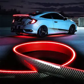 Gd062 Goodream Light Up Car Spoiler Universal Exterior 4.26ft Carbon Fiber Black