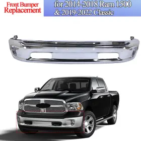 Ch1002402 Googs-7582 Chrome Steel Front Bumper For 2013-2018 Ram 1500 With Fog Light Holes