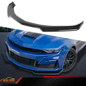 E-02bup45g6acb Grandorange Fit For Chevy 16-22 Camaro 1le Style Carbon Fiber Front Bumper Lip Splitter Abs