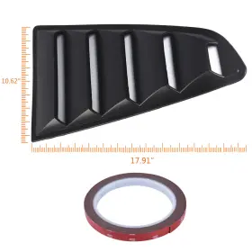 E-02etw1208abk Grandorange Cover Air Flow Intake Panel Fit For 15-18 Ford Mustang Gt V6 Window Louver Scoop