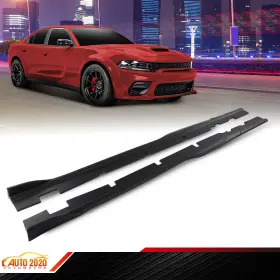 E-02rpa3737abk Grandorange Fit For 2015-2023 Charger Widebody Body Kit Matte Black Side Skirts Rocker Panel