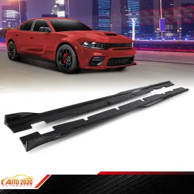 E-02rpa3737acb Grandorange Fit For 15-23 Charger Side Skirts Accessories Carbon Fiber Look Rock Panels