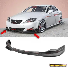 546189 Haikoustore For 06-08 Lexus Is250 Is350 Pu Black Front Bumper Lip Spoiler F-sport Body Kit