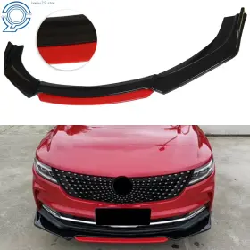 Hp62742 Happy19star Front Bumper Lip Spoiler Splitter Protector Red 2 Layer Universal Car