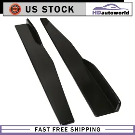 H0516646536ld Hdautoworld 2pcs Black Side Skirts Rocker Splitters Diffuser Winglet Wings 74.5cm