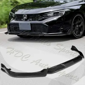 2-pu-204-r-rcf Hdc Autosports For 2025-2026 Honda Civic Sedan Hatchback Carbon Fiber Front Bumper Lip Spoiler