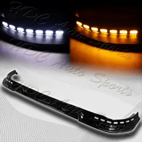 2-pu-216-led-pbk Hdc Autosports For 2016-2018 Toyota Rav4 Painted Black Led Sequential Lights Front Bumper Lip