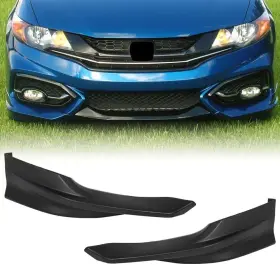 Bap10563 Hecasa Front Bumper Spoiler Splitter Lip For 2014-2015 Honda Civic Coupe Hfp-style 2pc