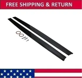 Bap11806 Hecasa Gloss Black Side Skirts Extension Rocker Panel For 15-20 Bmw F82 F83 M4