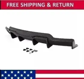 Bap11860 Hecasa Carbon Fiber Color Abs Rear Lip Bumper Diffuser For Tesla Model 3 2017-23