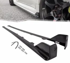 Bap11953 Hecasa Side Skirts For 15-21 Subaru Wrx Sti 4-dr St-style Rocker Panels Body Kit