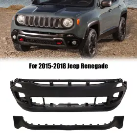Ch1015122 Hf-motor Front Upper &lower Bumper Cover Set Fascia For 2015 2016 2017 2018 Jeep Renegade
