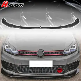 54354 Hhengyisoul Front Bumper Lip Splitter Gloss Black For Golf Mk6 Gti 2010 2011 2012 2013