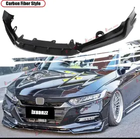 Ixuan-accord-2019-front-c Hhengyisoul For Honda Accord 2018-2020 Carbon Gloss Black Look Front Bumper Lip Splitter Kit