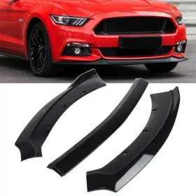 Hkseller-au 550731793615 Us Black Front Bumper Lip Chin Spoiler Wing Body Kit For Ford Mustang 2015-2017