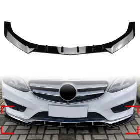 Hkseller-au 550733618664 Us Front Bumper Lip Spoiler Kit For Benz E Class W212 E200 Sport 13-15 Black