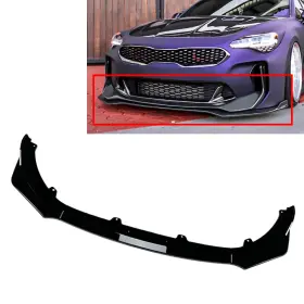 Hkseller-au 550733643796 Us Front Bumper Spoiler Splitter Lip For Kia Stinger Gt 2018-2023 Matte Black