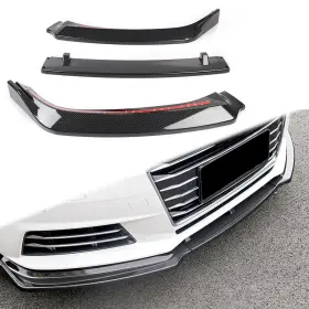 Hkseller-au 550736484679 Front Bumper Lips Spoiler For Audi A4 Sedan 2017-2018 Aggressive Model