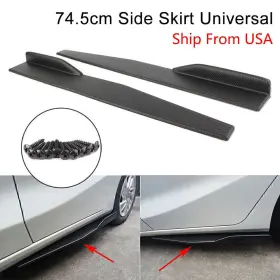 Hkseller-au 550756861443 29.33 Inch Side Skirts Extension Rocker Splitter Diffuser Winglet Wings Carbon Fiber