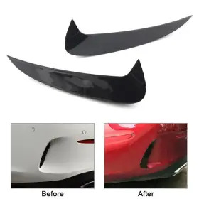 Hkseller-au 612038551685 Rear Bumper Spoiler Air Vent Trim Cover 2pcs For Benz E Class Coupe C238 Black