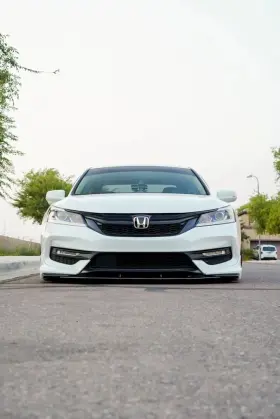 Guusa1617hcfl Honda Garage Unique Usa Carbon Fiber Front Lip For 2016-2017 Accord Sedan