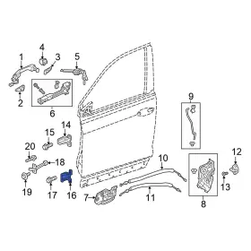 67460tg7a01zz Honda Oe For Pilot 2016-2022 Front Left Lower Door Hinge