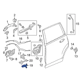 67920tg7a01zz Honda Oe For Pilot 2016-2026 Rear Right Lower Door Hinge