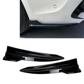 Hukyu 550742672299 Rear Bumper Corner Aprons Extension For Bmw 3-series G20 G21 M-sport 19-21 Black